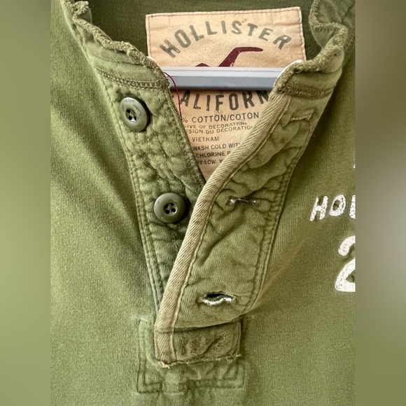 Y2K 90s Hollister Vintage Green Sweater Shirt Pullover Long Sleeve Size Mens XL - Picture 3 of 7